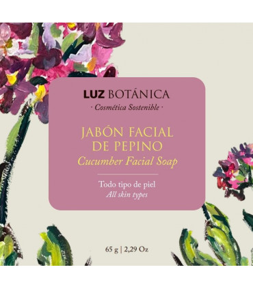 Jabón Sólido Facial Pepino Luz Botánica – Todo Tipo de Piel
