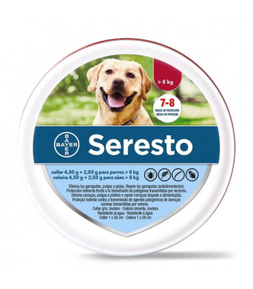 Collar Seresto Perro +8 kg | Protección Antiparasitaria