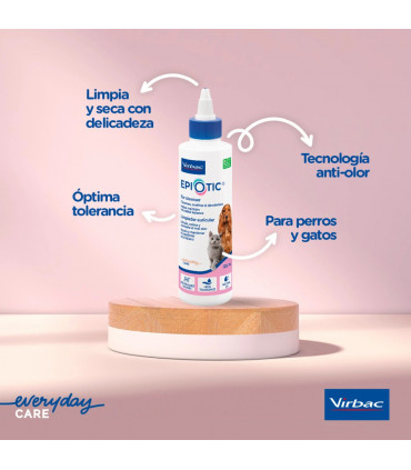 EPI-OTIC 125 ml – Limpiador auricular antiséptico para perros y gatos