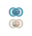 MAM CHUPETE PURE 6 SILIC AZUL